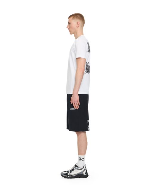 Off-White c/o Virgil Abloh White Heraldic Arrow Skate Sweatshort for men