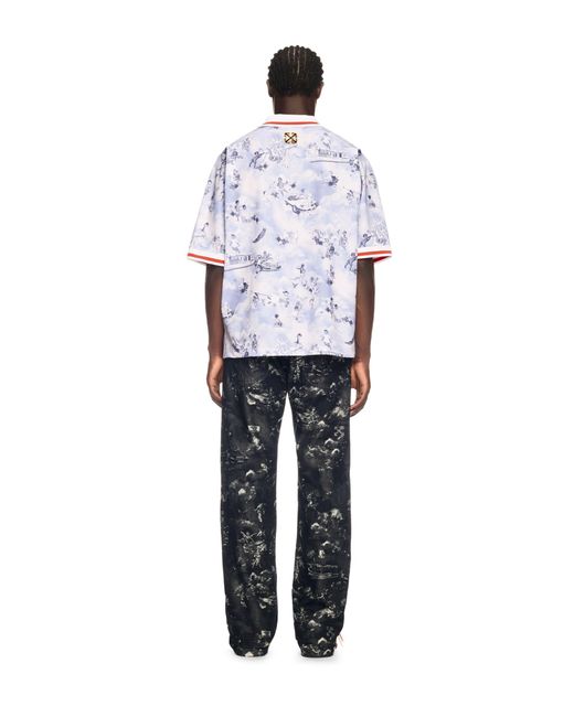 Off-White c/o Virgil Abloh White Fresco Soccer S/S Polo Lilac Allove for men
