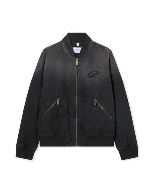 Off-White c/o Virgil Abloh Black Owr Gradient Bomber Jacket for men