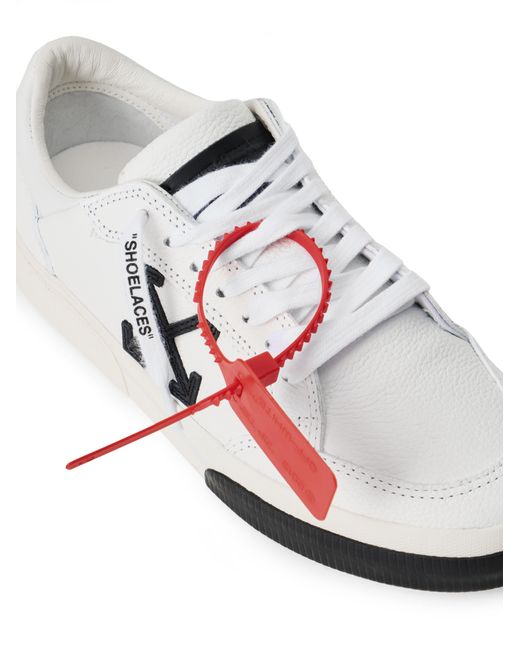 Off-White c/o Virgil Abloh White Vulcanized Low Leather Sneakers for men