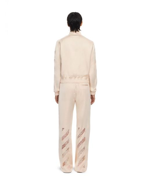 Off-White c/o Virgil Abloh Natural Diagonals Lace Satin Track Jacket
