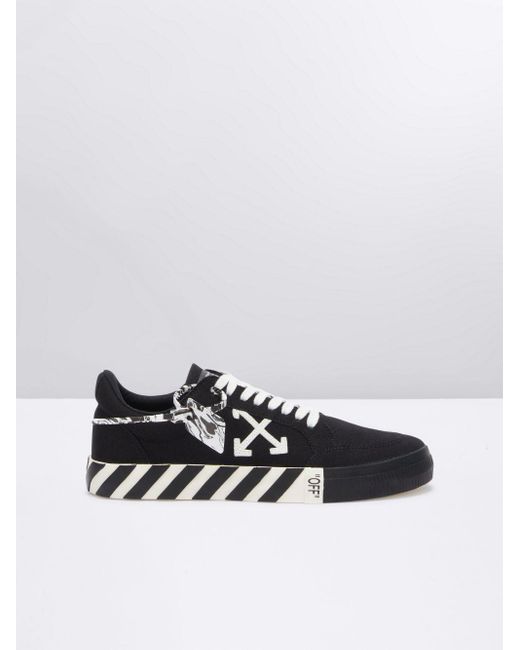 Off-White c/o Virgil Abloh Vulcan Low Leather Trainers in Black & White ( Black) for Men - Save 66% | Lyst