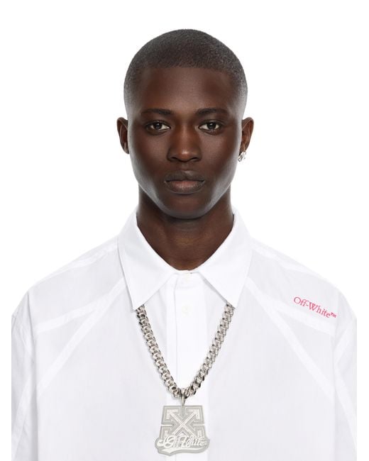 Off-White c/o Virgil Abloh White Bling Strass Arrow Chain for men