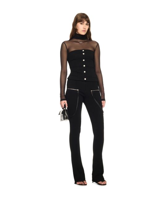 Off-White c/o Virgil Abloh Black Britney Zip Pants
