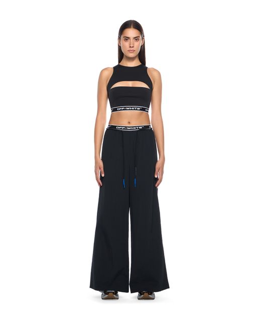 Off-White c/o Virgil Abloh Blue Wide-Leg Trousers