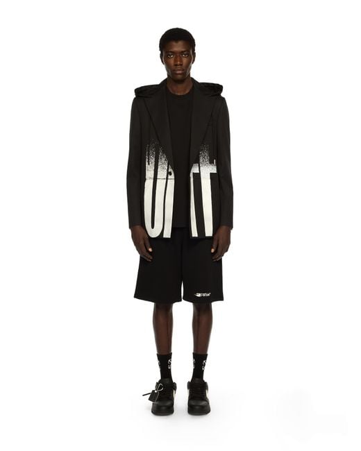 Off-White c/o Virgil Abloh Black Big Off Gradient Wool Hood Jacket for men
