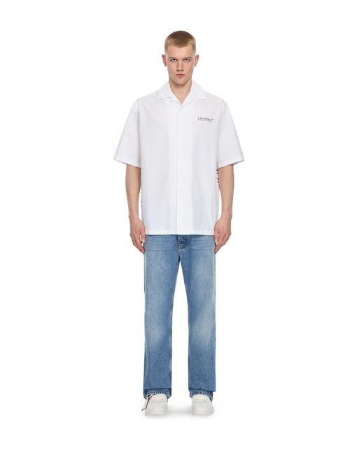 Off-White c/o Virgil Abloh White Circle Off Bowling Shirt for men