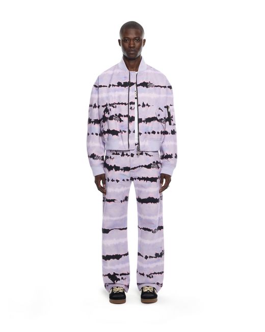 Off-White c/o Virgil Abloh White All-Over Tie-Dye Cropped Bomber for men