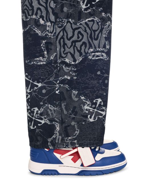 Off-White c/o Virgil Abloh Out Of Office Basket Leder Sneaker in Blue für Herren