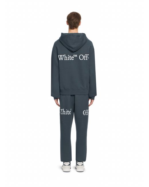 Off-White c/o Virgil Abloh Blue Bookish Scarf Cuffed Sweatpants for men