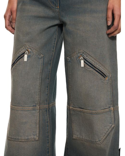 Off-White c/o Virgil Abloh Gray Big Pockets Denim Pants
