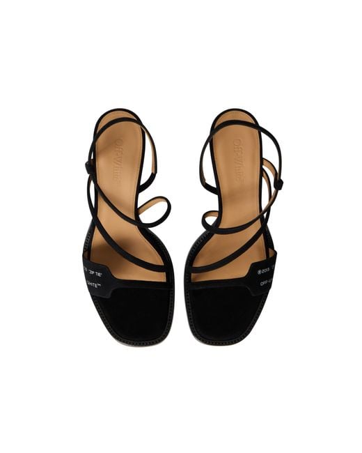 Off-White c/o Virgil Abloh Brown Zip Tie Loop Sandals