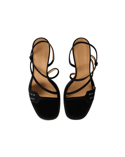 Off-White c/o Virgil Abloh Brown Zip Tie Loop Sandals