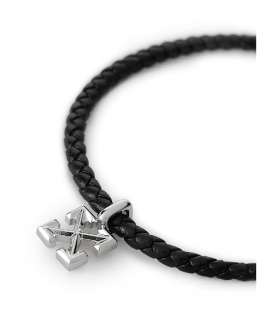 Off-White c/o Virgil Abloh Black Arrow Leather Bracelet for men
