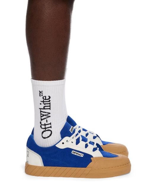 Off-White c/o Virgil Abloh Blue Vulcanized 779 Suede Sneakers for men