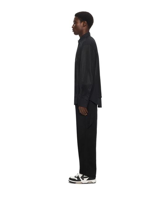 Off-White c/o Virgil Abloh Black Racing Staff Mesh Overshirt for men