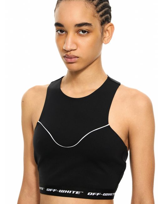 Off-White c/o Virgil Abloh Black Logoband Crop Top