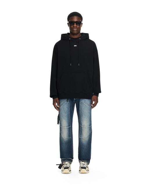 Off-White c/o Virgil Abloh Black 3D Spray Arrow Skate Hoodie for men