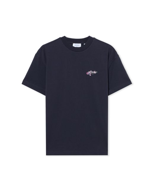 Off-White c/o Virgil Abloh Blue Dripped Watercolor Arrow T-Shirt