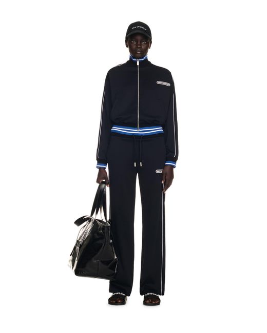Off-White c/o Virgil Abloh Blue Printed Straight Track Pants