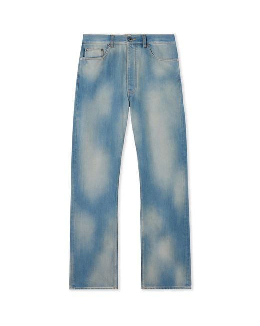 Off-White c/o Virgil Abloh Blue Diagonal Raw Patch 90S Skate Jeans for men