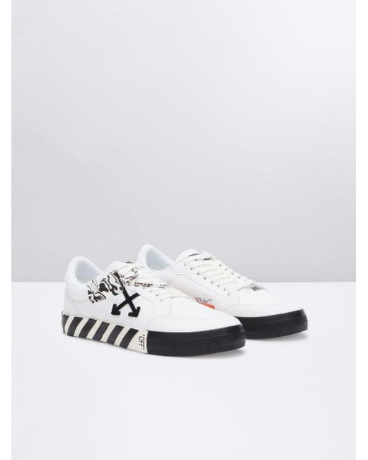 Off-White c/o Virgil Abloh White Vulc Striped Low-top Canvas Trainers for  men