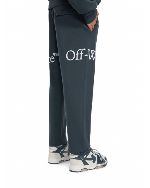 Off-White c/o Virgil Abloh Blue Bookish Scarf Cuffed Sweatpants for men