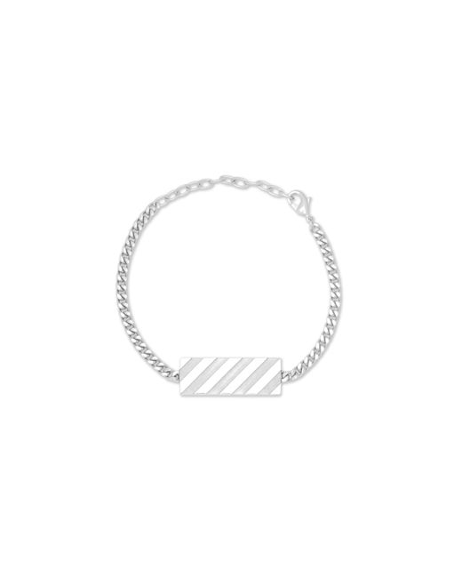 Off-White c/o Virgil Abloh White Diagonal Metal Bracelet for men
