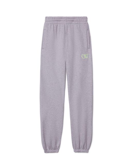 Off-White c/o Virgil Abloh Gray Embroidered Ow Sweatpants