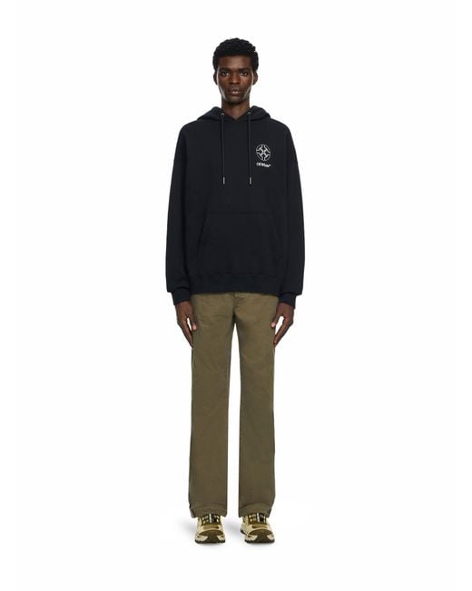 Off-White c/o Virgil Abloh Black Offline Half Arrow Skate Hoodie for men