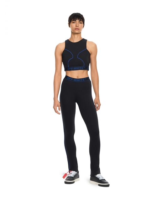 Off-White c/o Virgil Abloh Blue Logoband Lycra Leggings