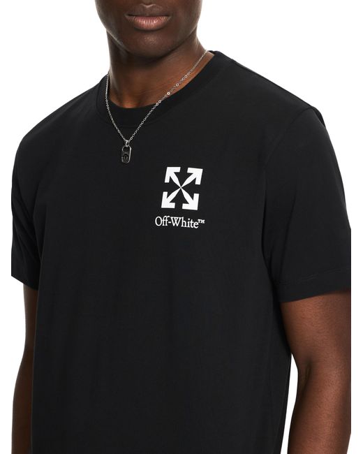 Off-White c/o Virgil Abloh Black Small Arrow Slim Logo T-Shirt for men