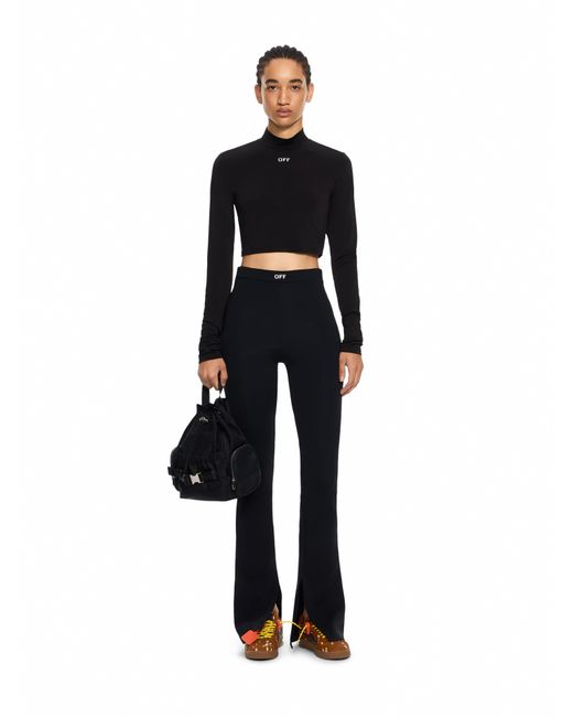 Off-White c/o Virgil Abloh Black Off Stamp Sleek Split Leggings