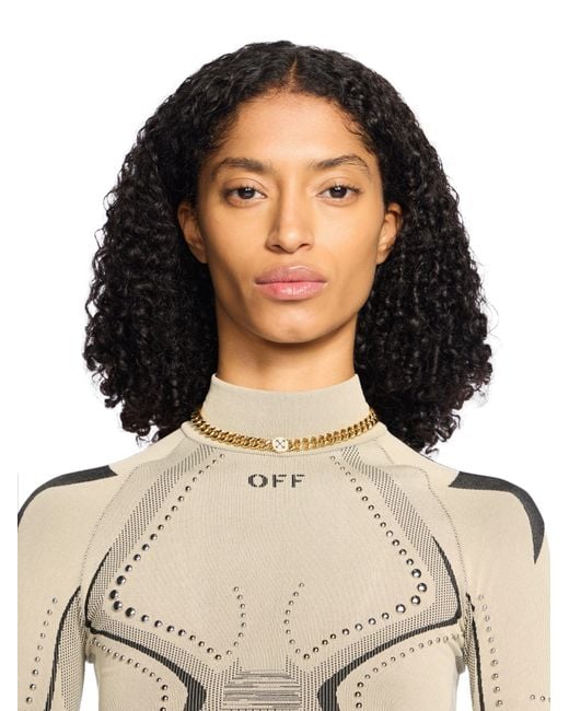 Off-White c/o Virgil Abloh Metallic Round Arrow Necklace
