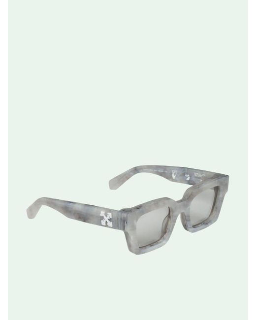 Gafas de sol con montura cuadrada y placa Arrows Off-White c/o Virgil Abloh de color Gray