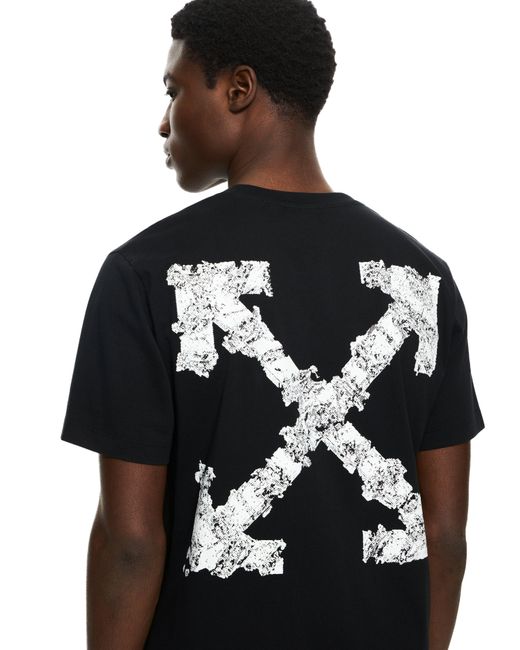 Off-White c/o Virgil Abloh Black Heraldic Arrow Slim T-Shirt for men