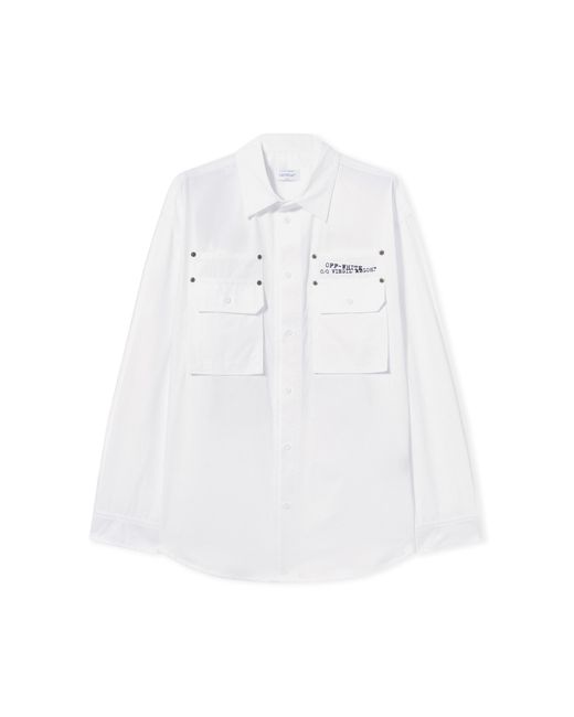 Off-White c/o Virgil Abloh White Type Arrow Poplin Overshirt for men