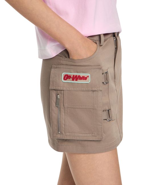 Off-White c/o Virgil Abloh Gray Pocket Mini Skirt
