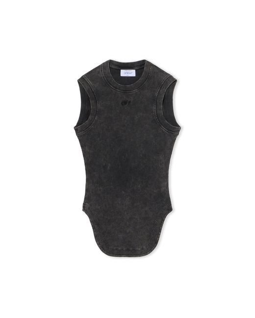 Off-White c/o Virgil Abloh Black Off Stamp Rib Kat Top