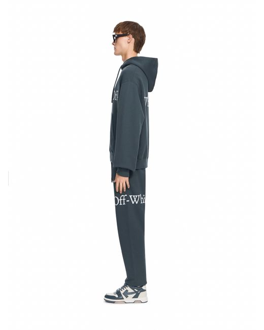 Off-White c/o Virgil Abloh Blue Bookish Scarf Cuffed Sweatpants for men