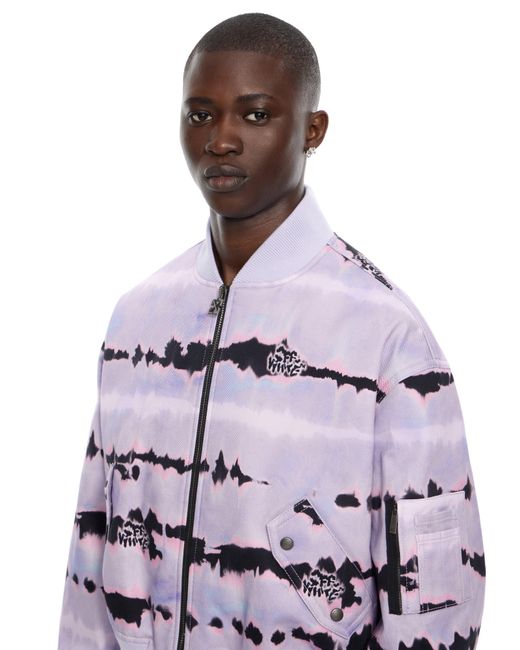 Off-White c/o Virgil Abloh White All-Over Tie-Dye Cropped Bomber for men