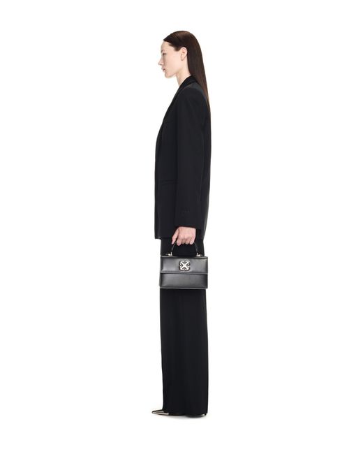 Off-White c/o Virgil Abloh Black Jitney 1.4 Leather Top Handle Bag