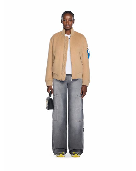 Off-White c/o Virgil Abloh Natural Quote Bomber Jacket