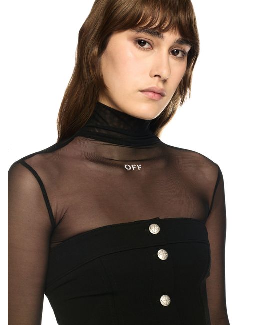 Off-White c/o Virgil Abloh Black Corset-Style Top