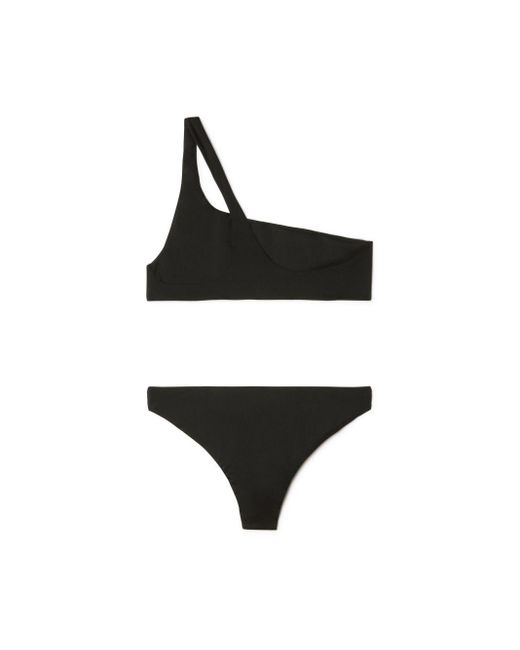 Bikini monospalla con logo Off di Off-White c/o Virgil Abloh in Black