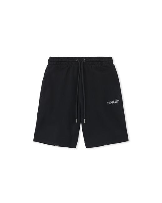 Off-White c/o Virgil Abloh White Heraldic Arrow Skate Sweatshort for men