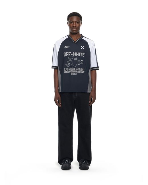 Off-White c/o Virgil Abloh Blue Eagle Team Soccer Top for men