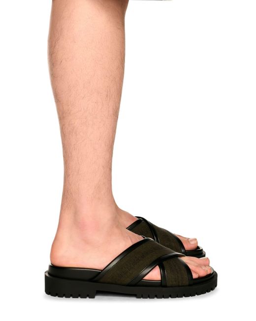 Off-White c/o Virgil Abloh Black Chicago Crisscross Sandals for men