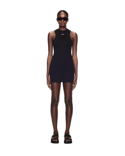 Off-White c/o Virgil Abloh Blue Sleek Rowing Dress