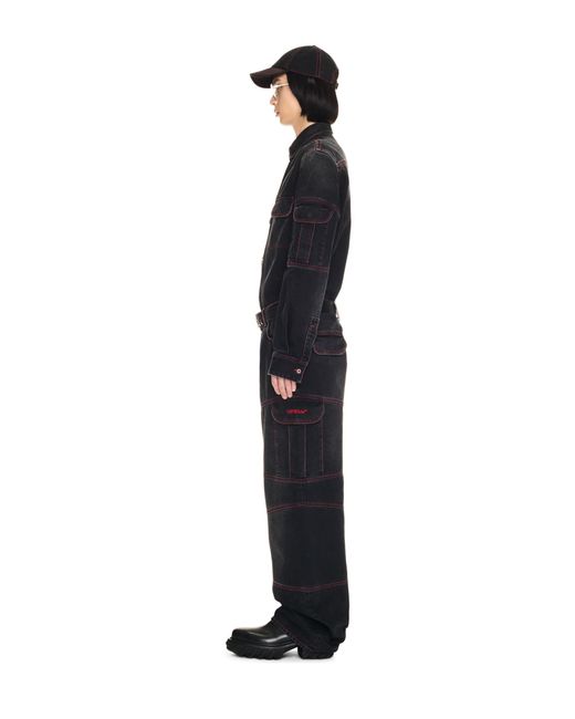 Off-White c/o Virgil Abloh Blue Script Samurai Straight Jeans for men